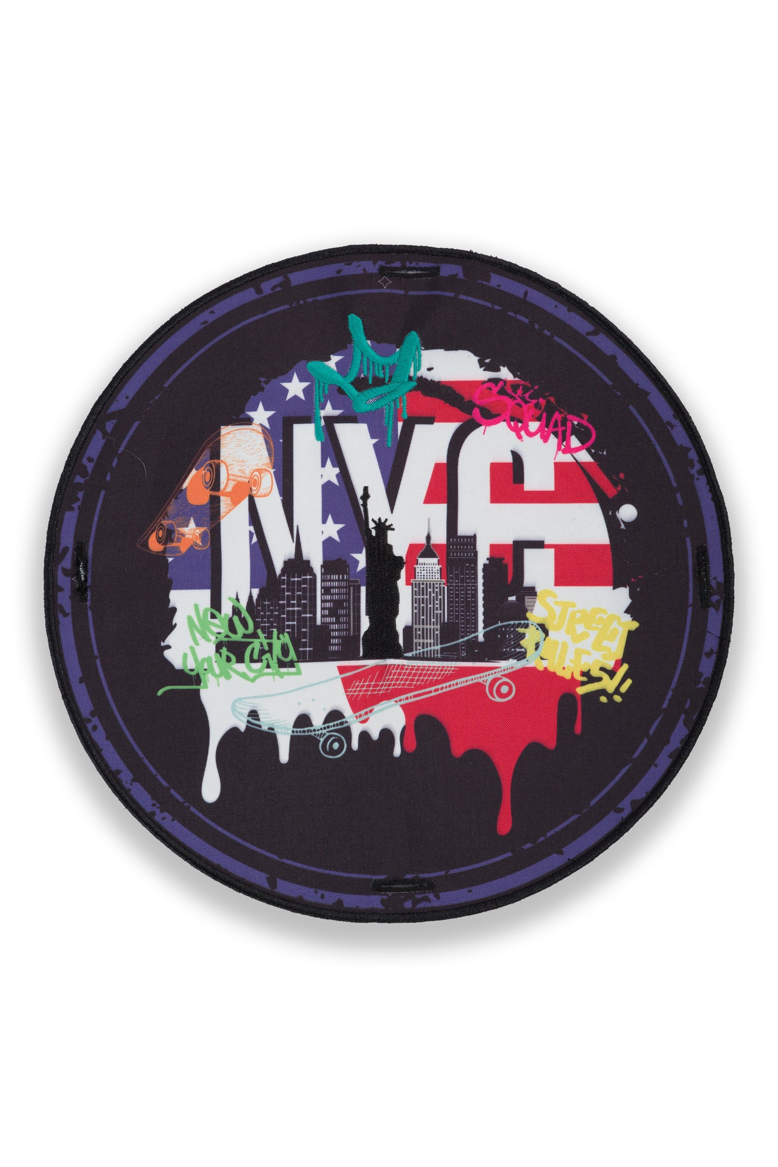 شارة كبيرة "استكشف نيويورك" - مثالية لظهر الهودي أو التيشيرت