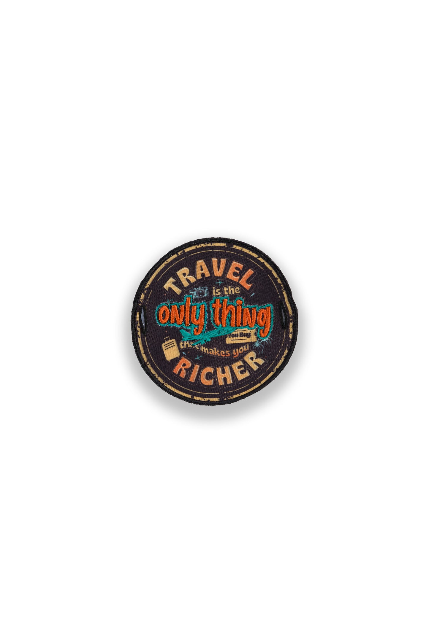 "Richness of Travel" Small Badge for Jogger, Short and Hoddie sleeve