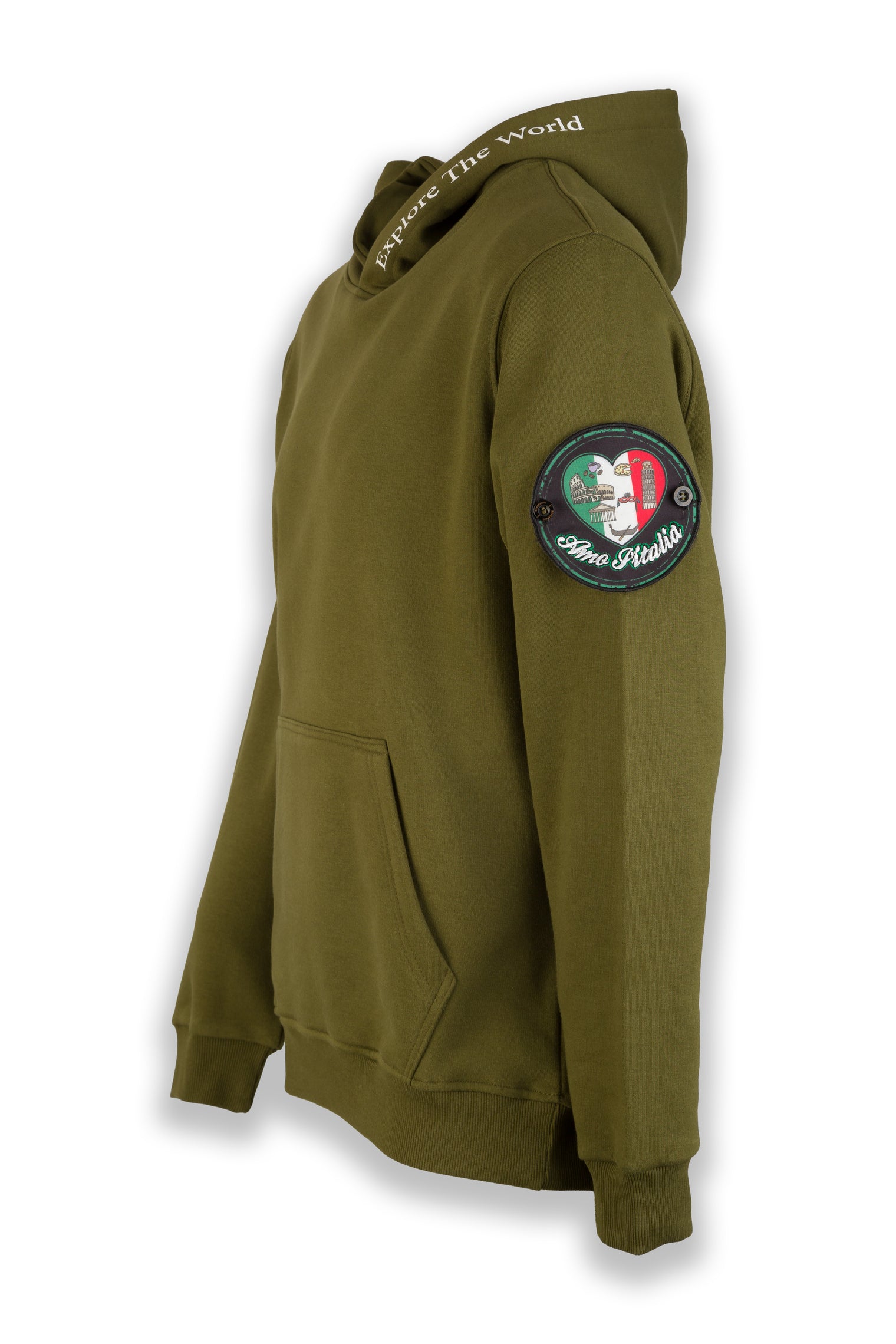 Love Italy Nomad Fleece Hoodie "sleeve badge"