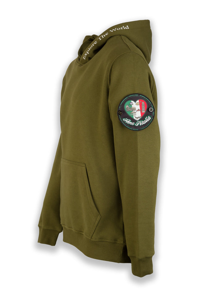 Love Italy Nomad Fleece Hoodie "sleeve badge"