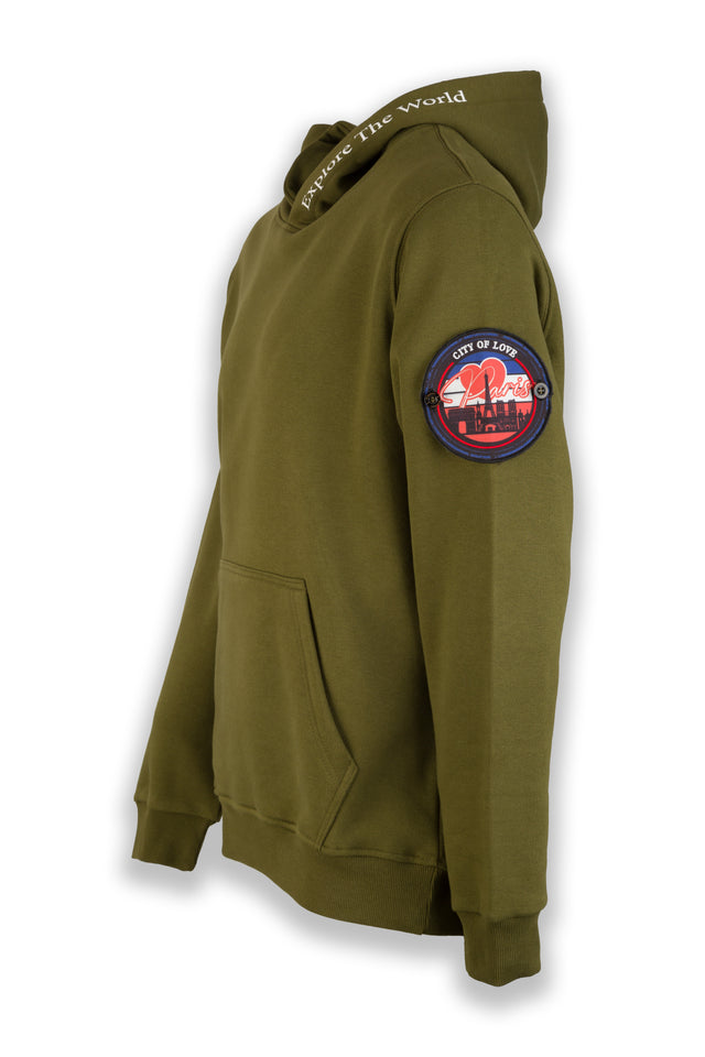 Parise City of Love Nomad Fleece Hoodie "sleeve badge"