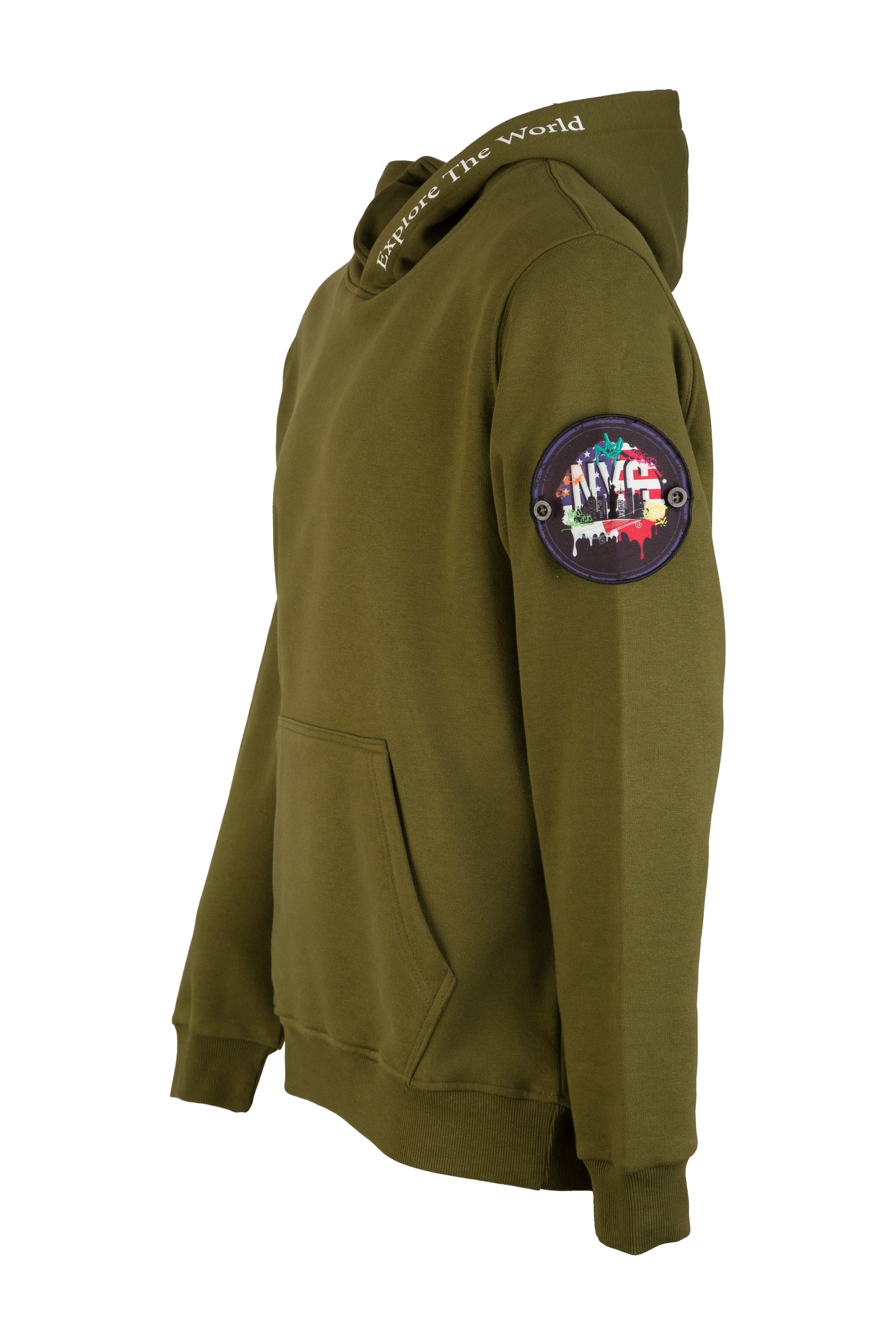 Explore New York Nomad Fleece Hoodie "sleeve badge"