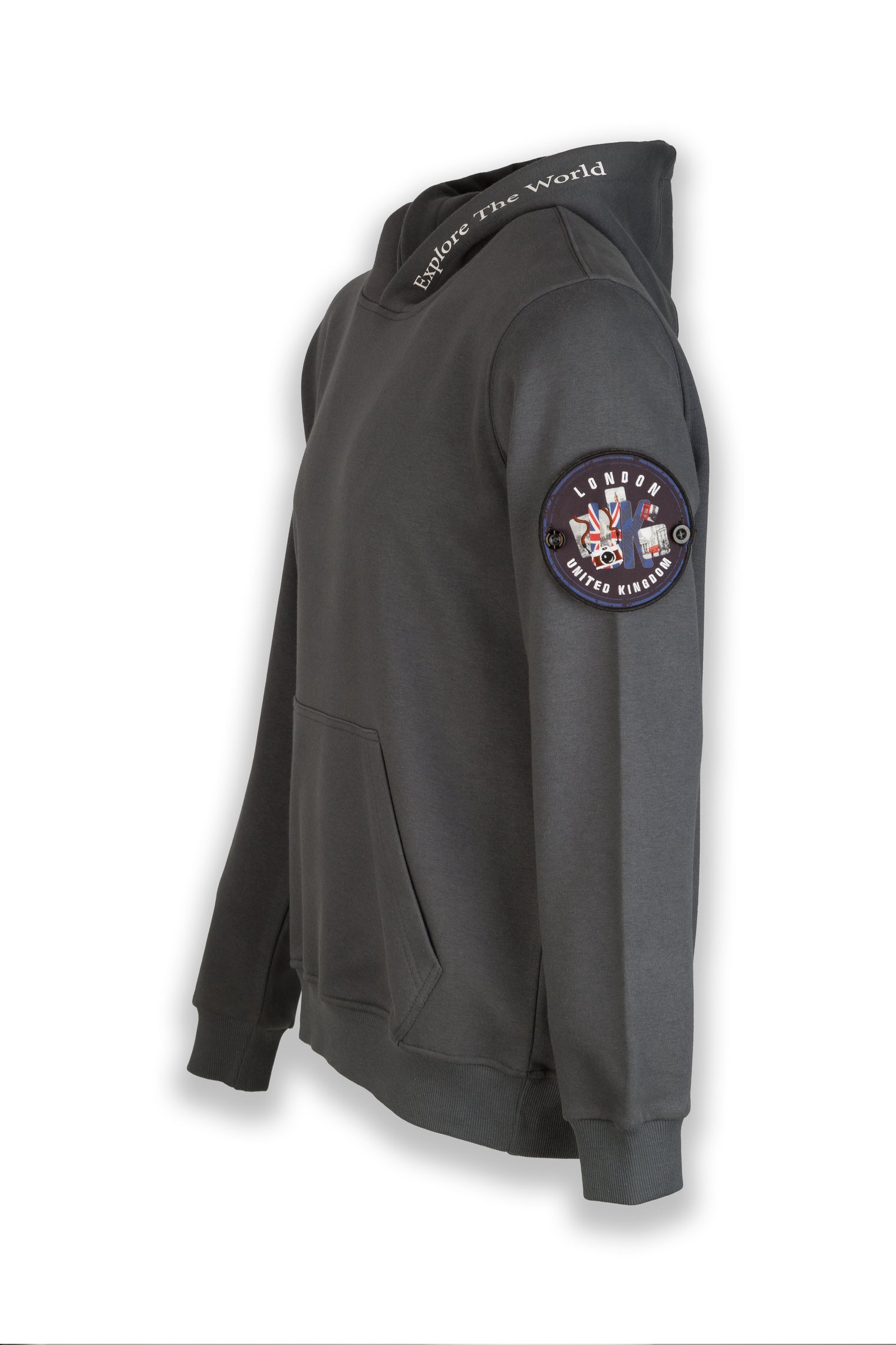 London Memories Nomad Fleece Hoodie "sleeve badge"