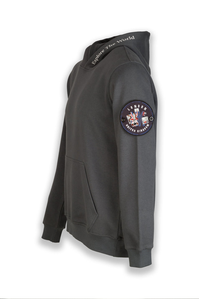 London Memories Nomad Fleece Hoodie "sleeve badge"