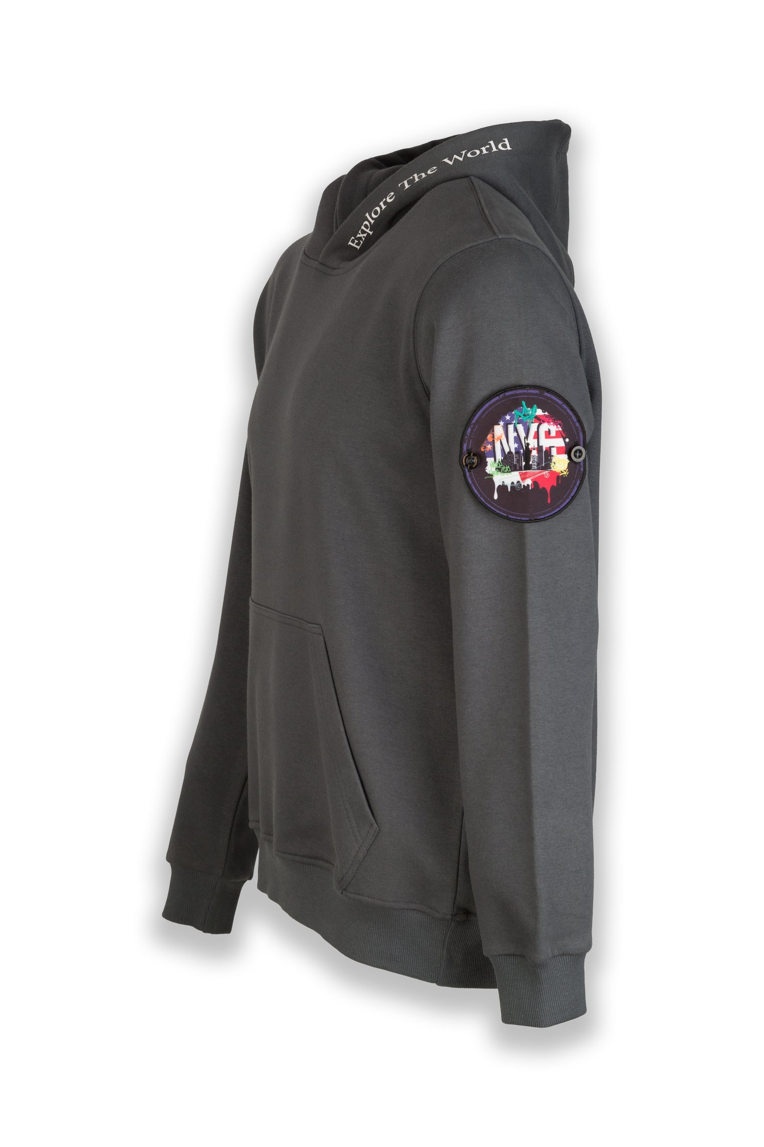 Explore New York Nomad Fleece Hoodie "sleeve badge"