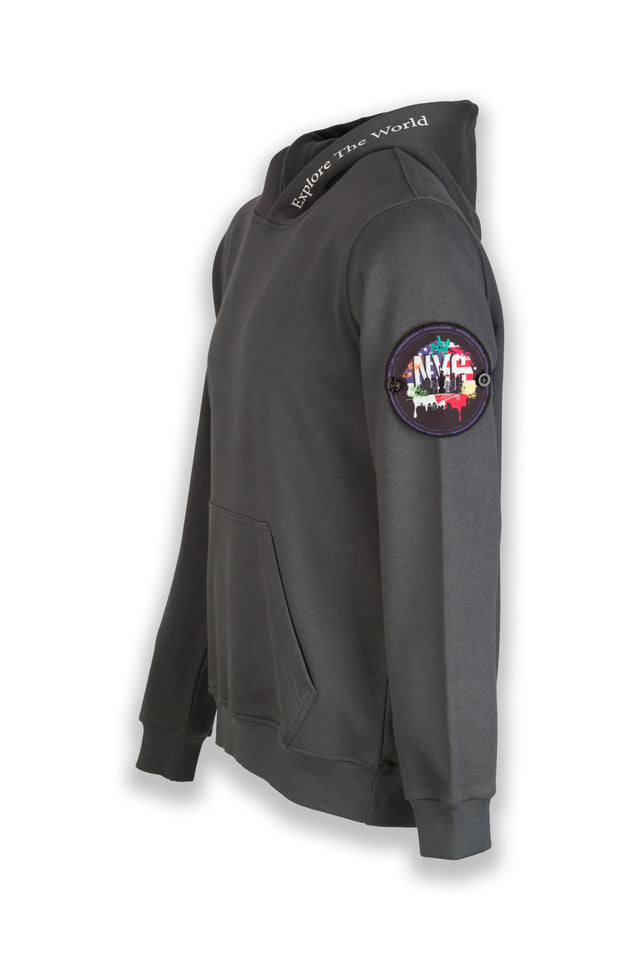 Explore New York Nomad Fleece Hoodie "sleeve badge"