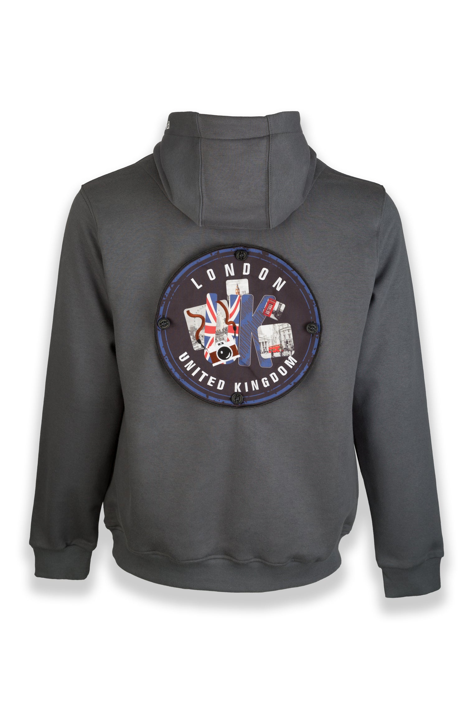 London Memories Nomad Fleece Hoodie "back badge"