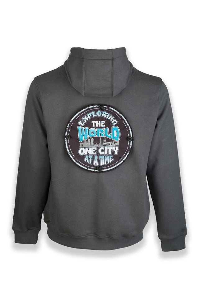 Explore the World Nomad Fleece Hoodie "back badge"