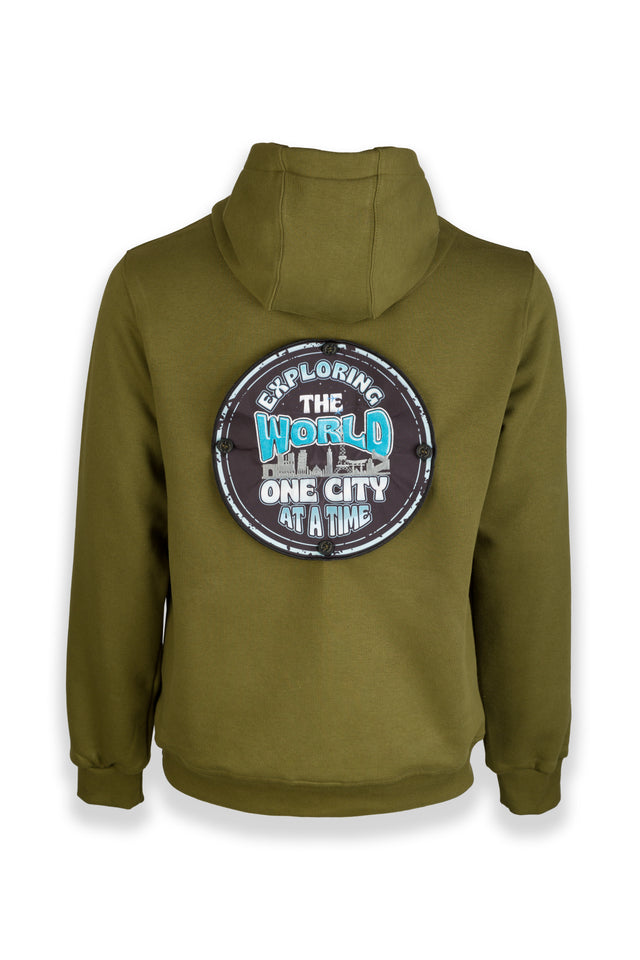 Explore the World Nomad Fleece Hoodie "back badge"