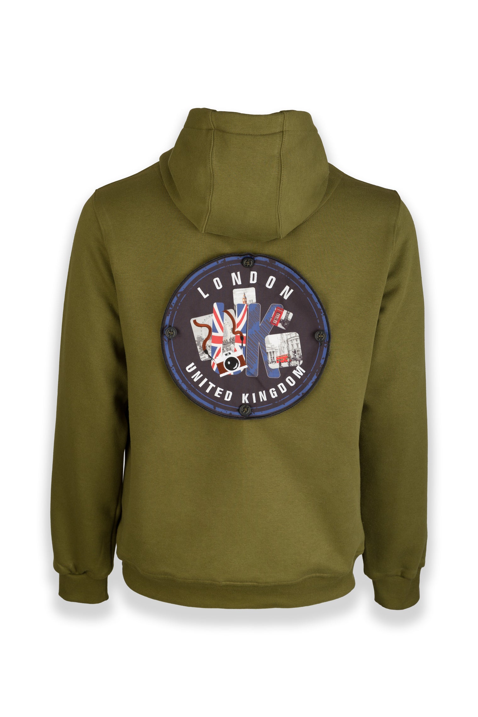 London Memories Nomad Fleece Hoodie "back badge"