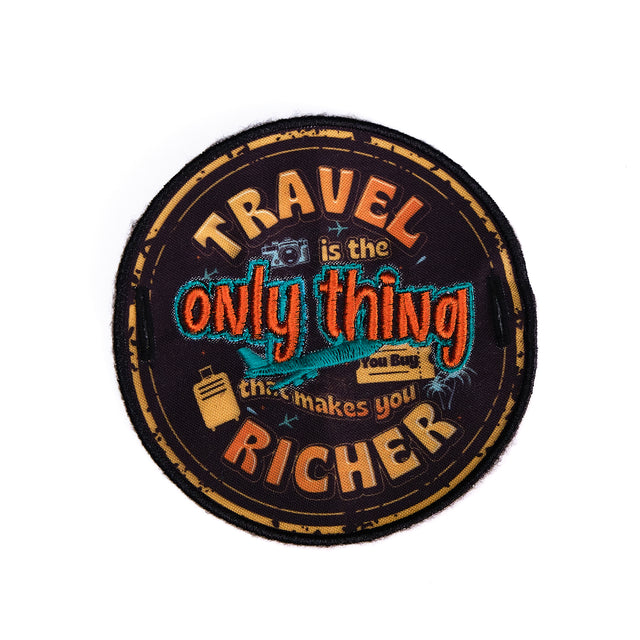 "Richness of Travel" Large Badge for the back of T-Shirt and Hoodie