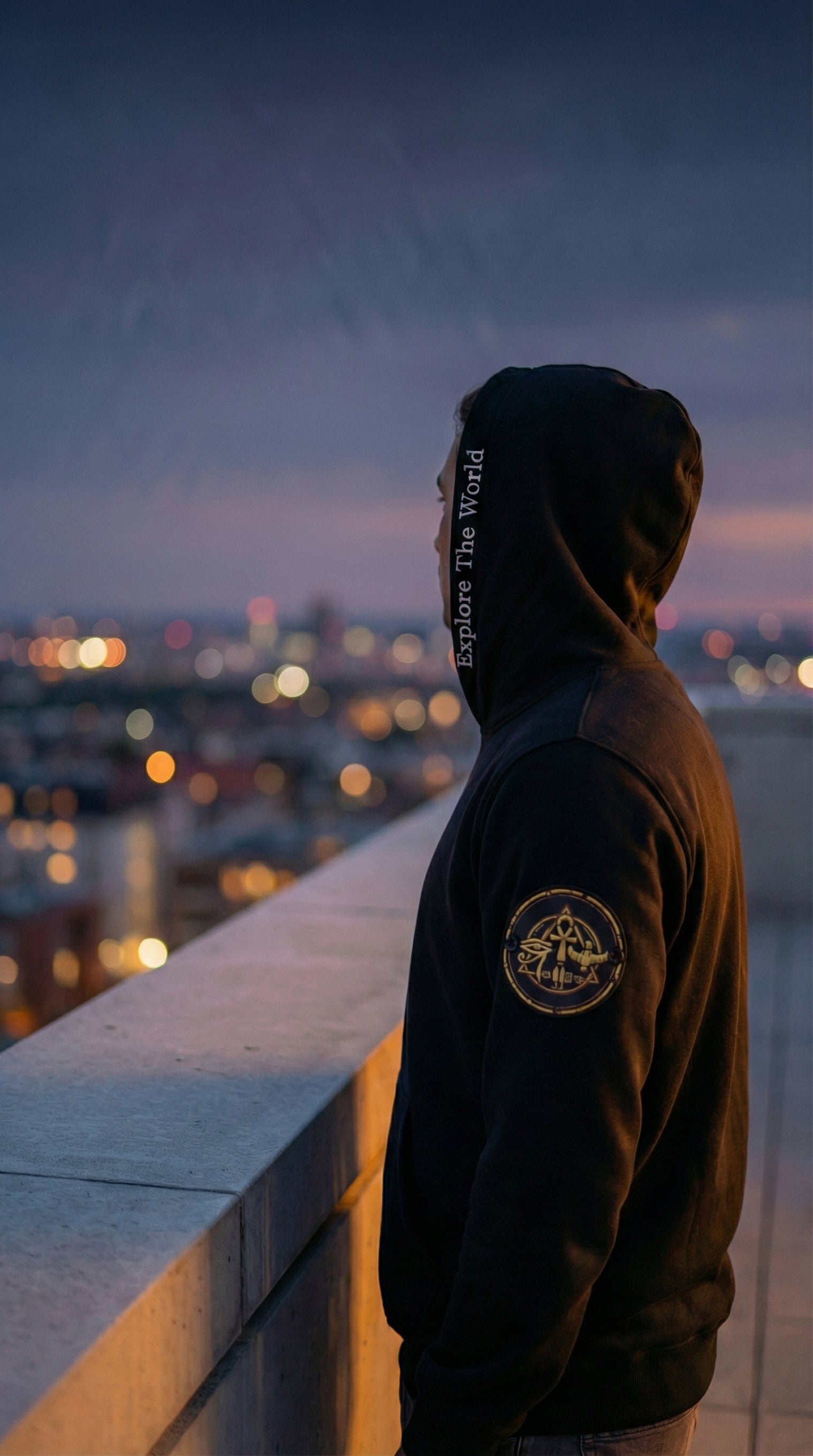 Power of Egypt Nomad Fleece Hoodie "sleeve badge"