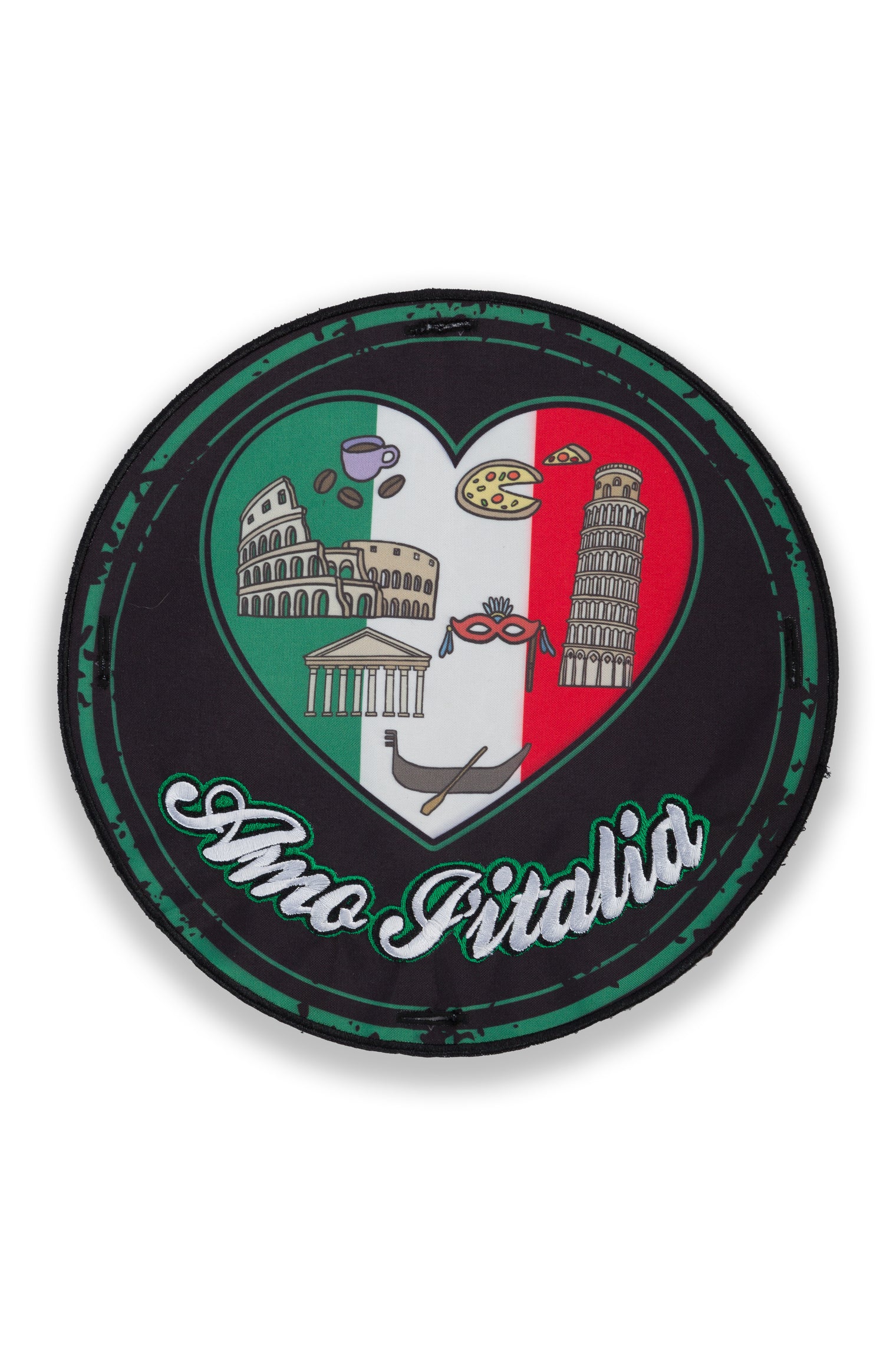 "Love Italy" Large Badge for the back of T-Shirt and Hoodie