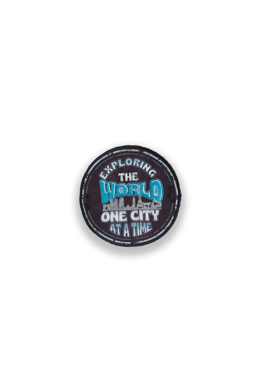 "Explore the World" Small Badge for Jogger, Short and Hoddie sleeve