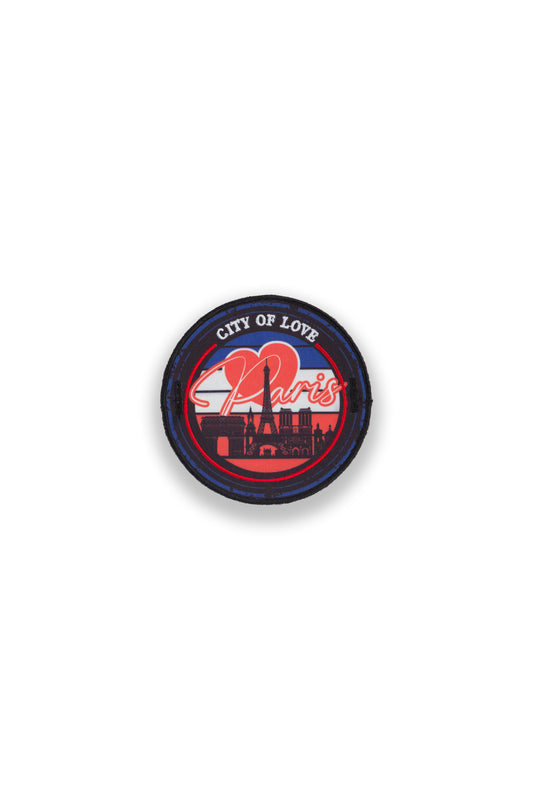 "Paris City of Love" Small Badge for Jogger, Short and Hoddie sleeve