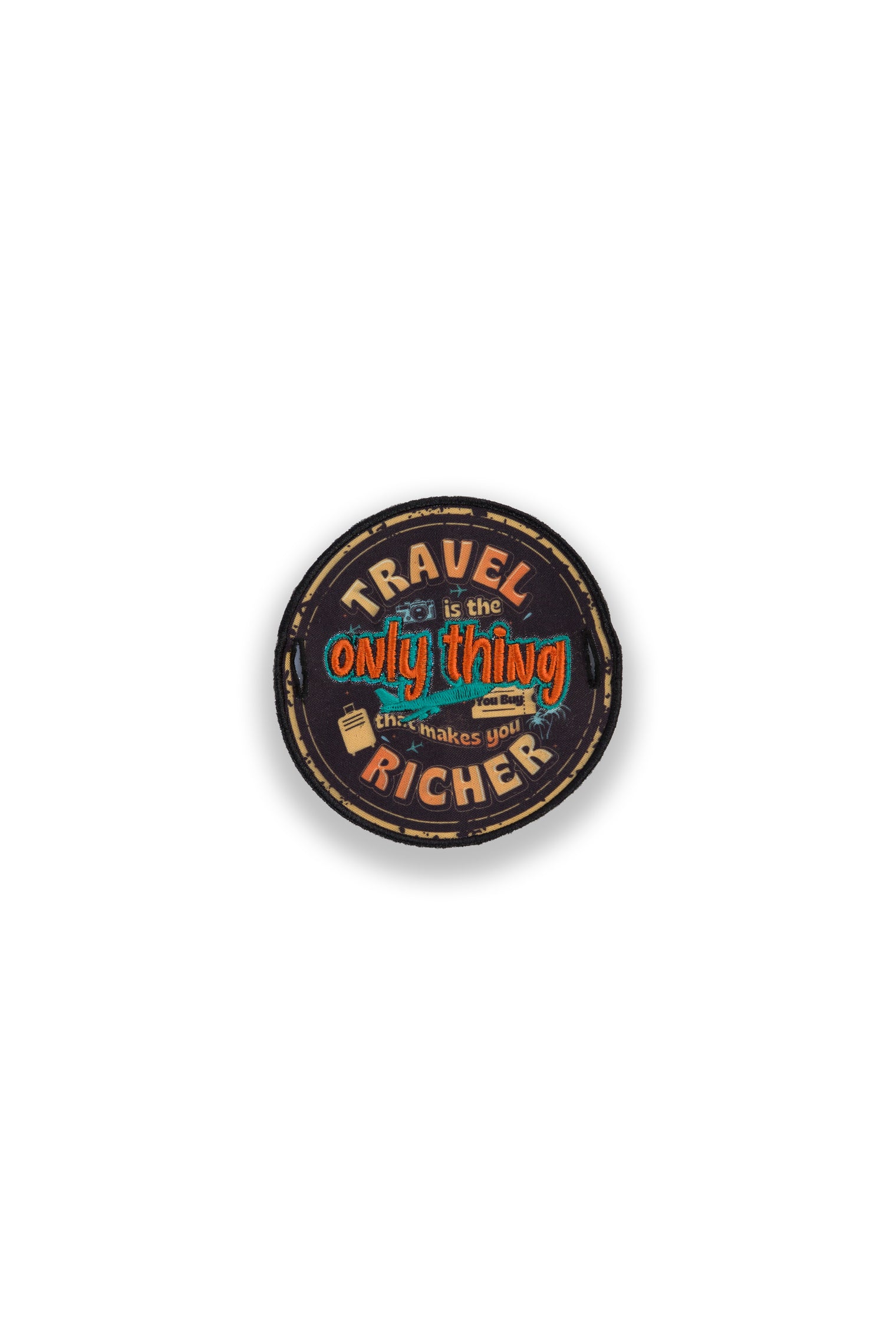 "Richness of Travel" Small Badge for Jogger, Short and Hoddie sleeve