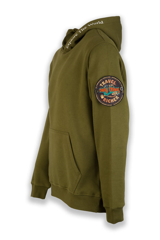 "Richness of Travel" Small Badge for Jogger, Short and Hoddie sleeve
