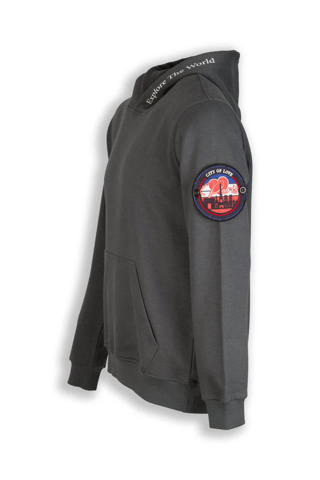 Parise City of Love Nomad Fleece Hoodie "sleeve badge"