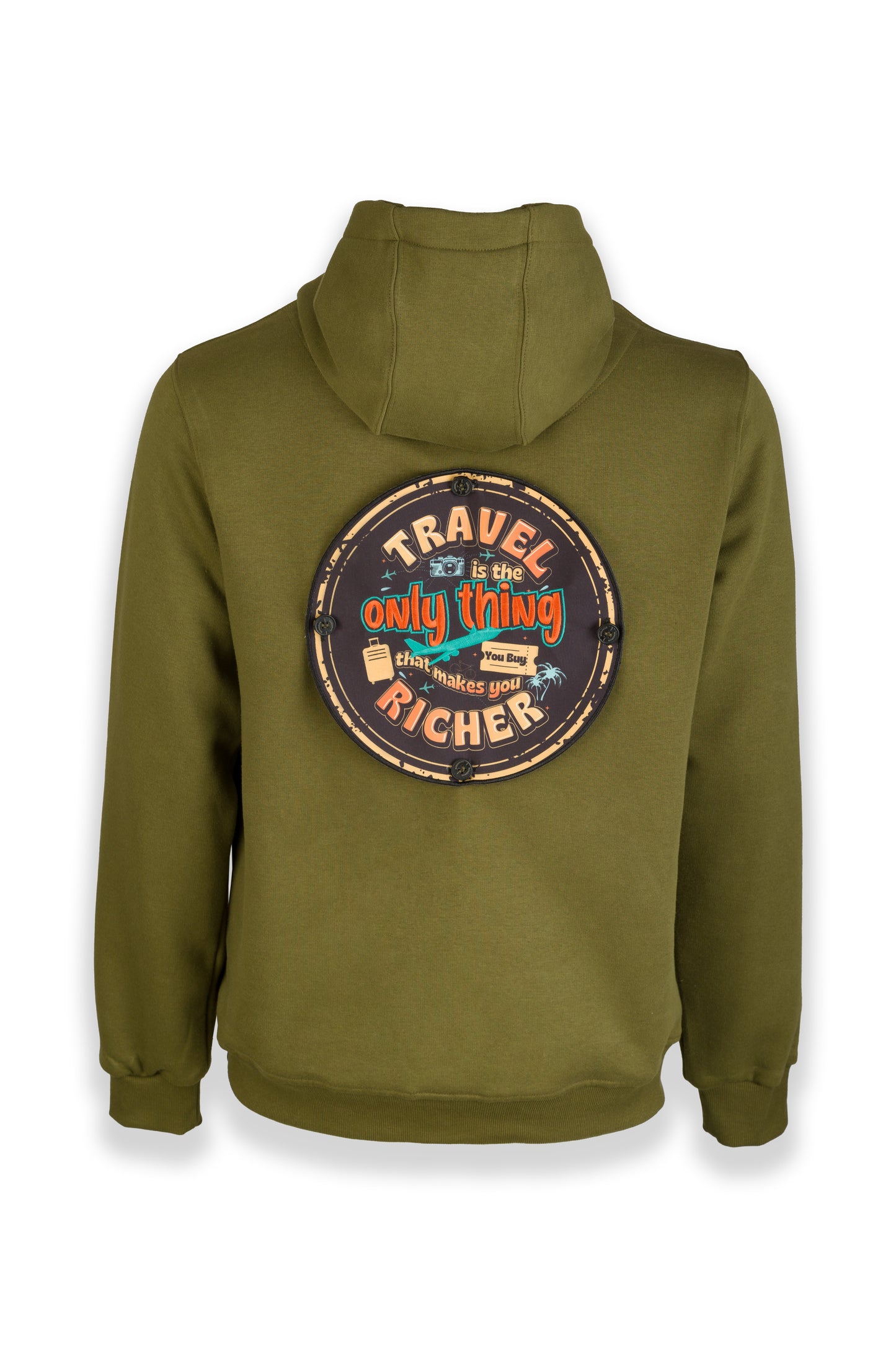 Nomad Fleece Hoodie "Designed to fit a large badge on the back"