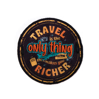 "Richness of Travel" Large Badge for the back of T-Shirt and Hoodie