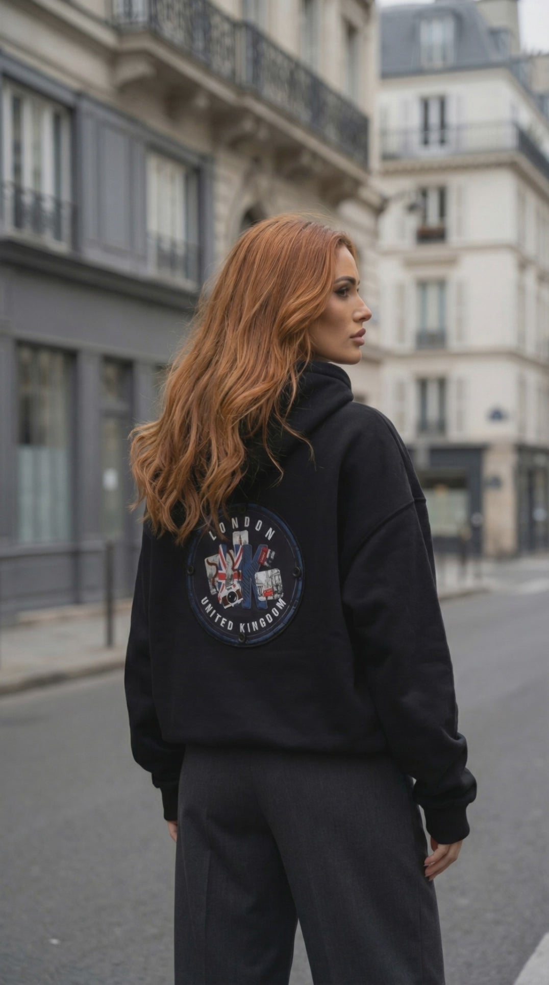 London Memories Nomad Fleece Hoodie "back badge"