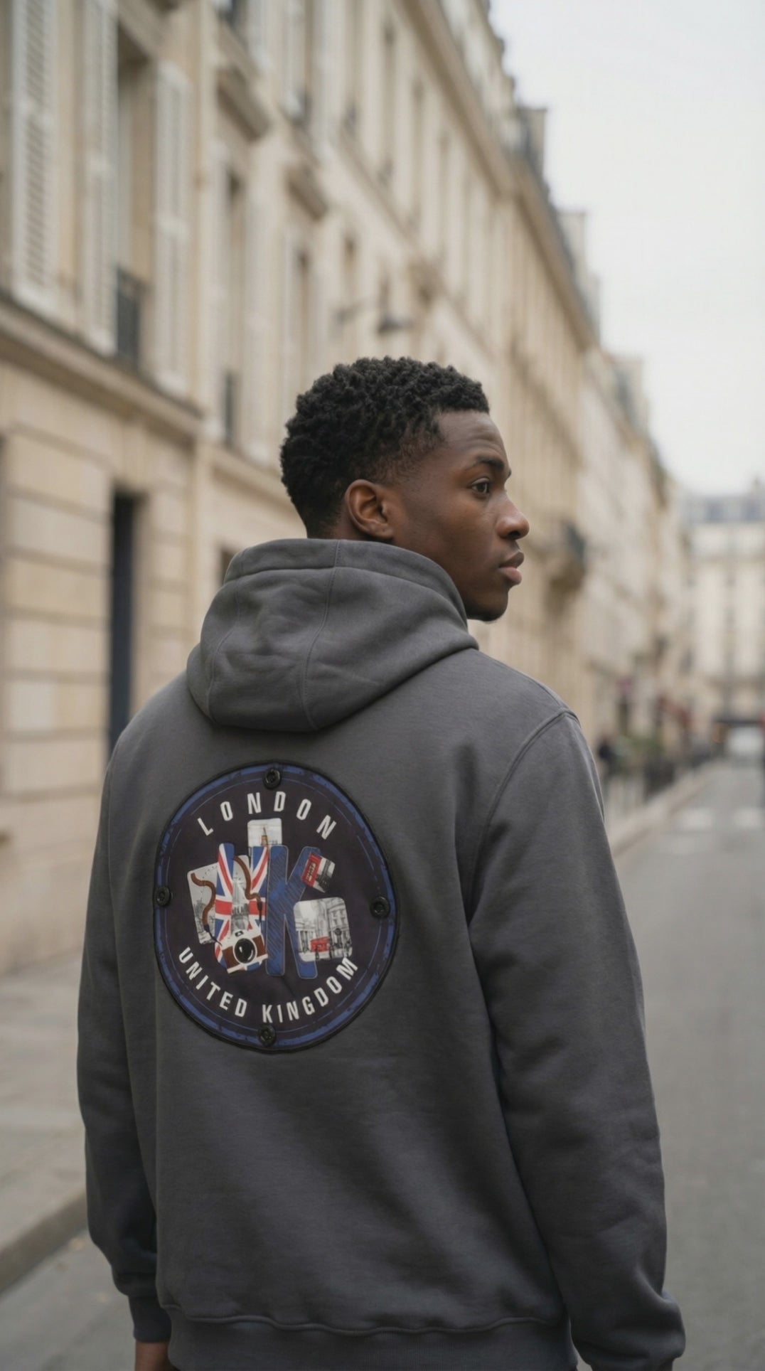 London Memories Nomad Fleece Hoodie "back badge"